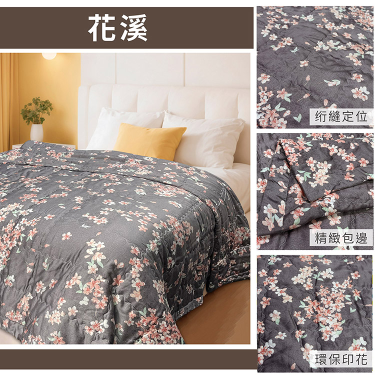 【多利寶寢具】INDIAN_100%純天絲涼被(40支天絲)-花溪, , large