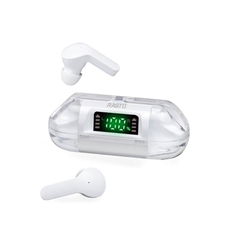 RASTO RS53 太空艙藍牙5.3真無線耳機 - LED電量顯示，IPX4防水，3-4小時使用時間, , large