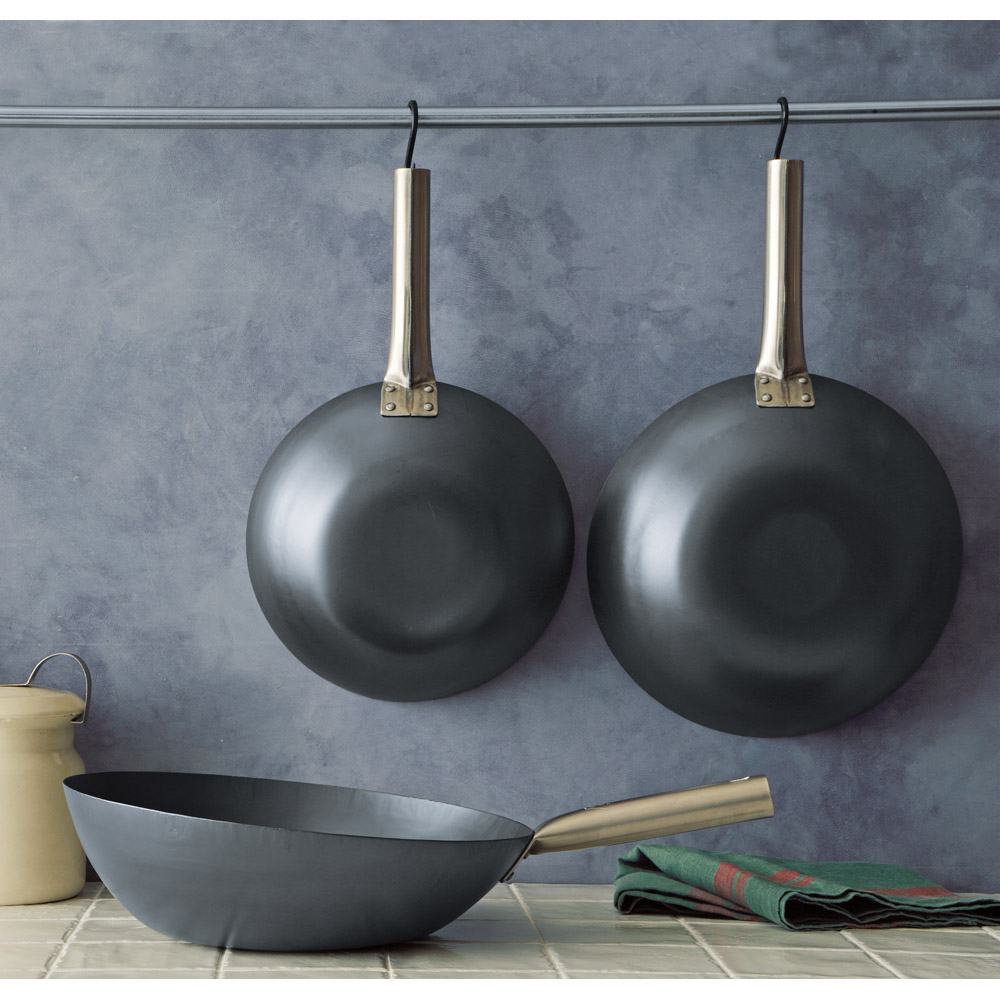 【Yamada Kogyo】Japan-Made Premium Hand-Hammered Iron Frying Pan HANAKO &ndash; 28cm (Uncoated), , large