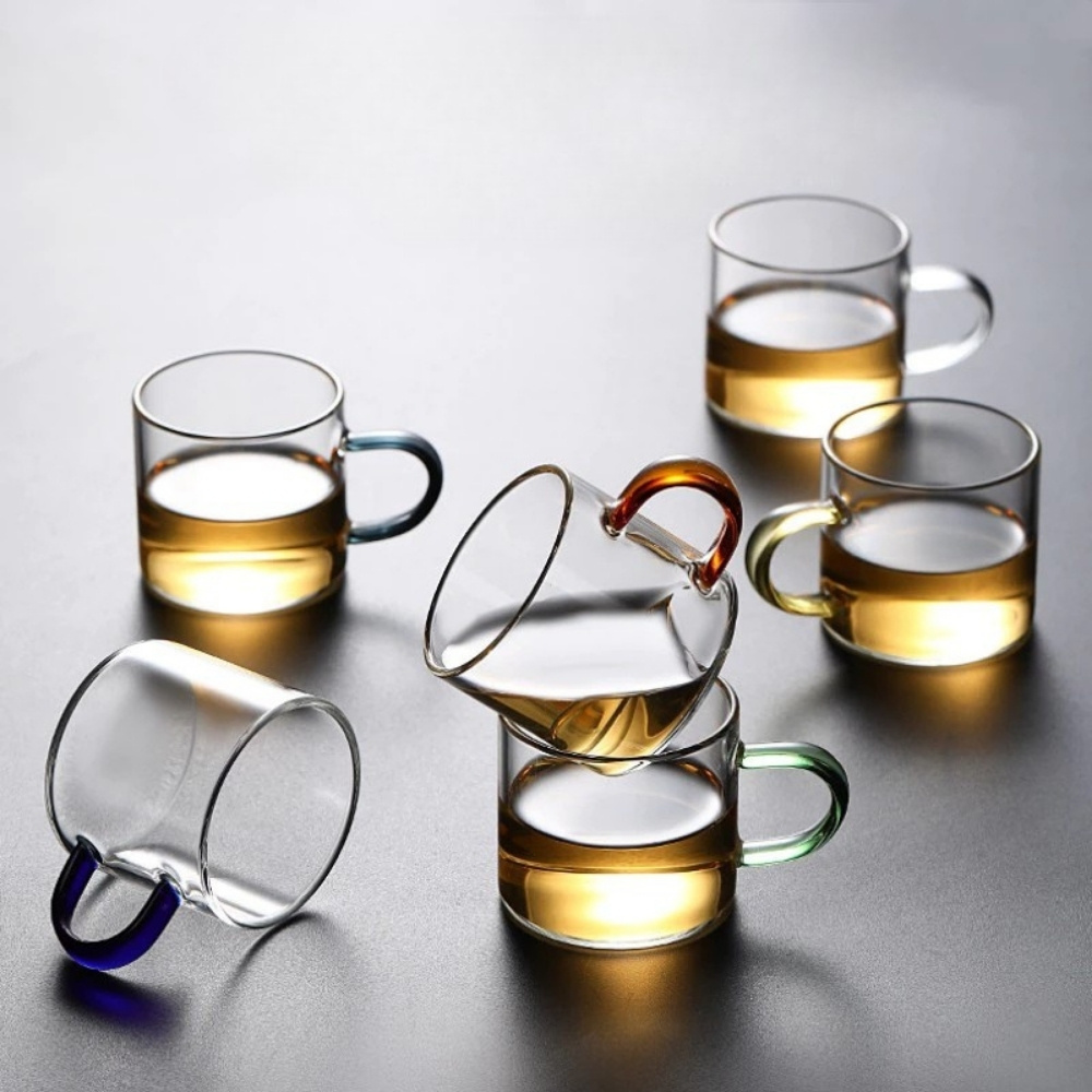 【GlassKing】GK-320 耐熱玻璃杯 一盒六色 迷你玻璃杯 試飲杯 咖啡杯 水杯 茶杯 酒杯, , large