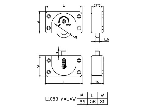 【協進五金】櫃門下輪子, , large