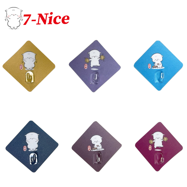 7-Nice  Dubao traceless hook patch set of 6 (random pattern), , large