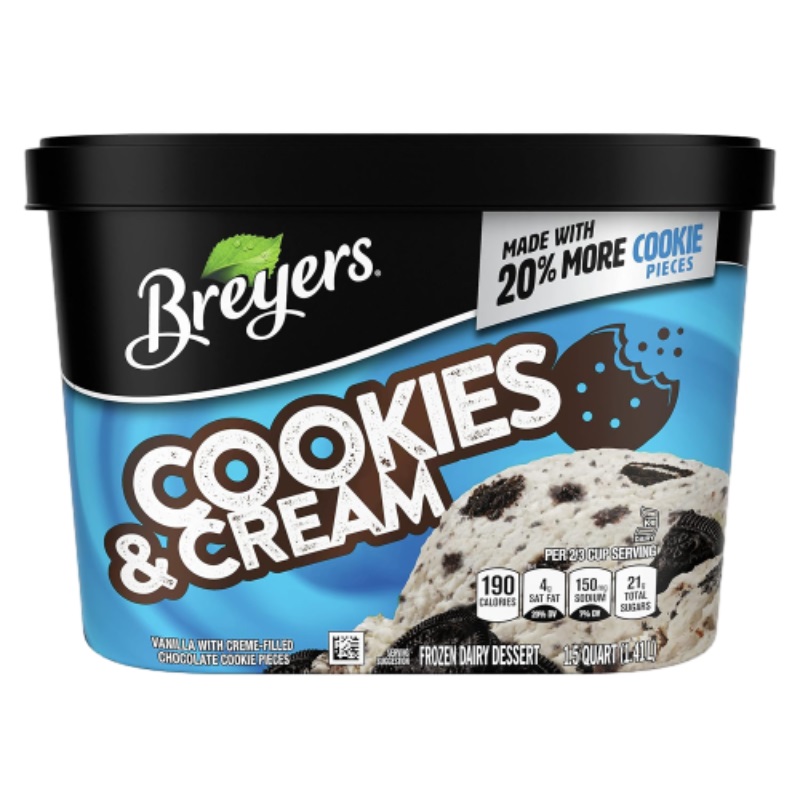 Breyers cookies n cream 冰淇淋, , large