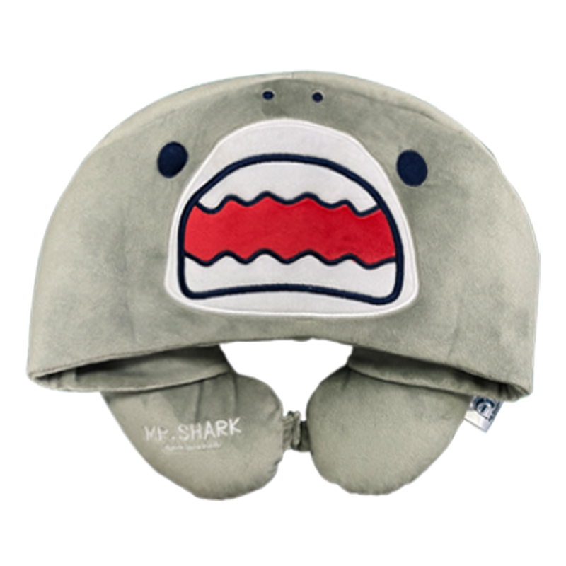 Mr. Shark Hooded Neck Pillow
