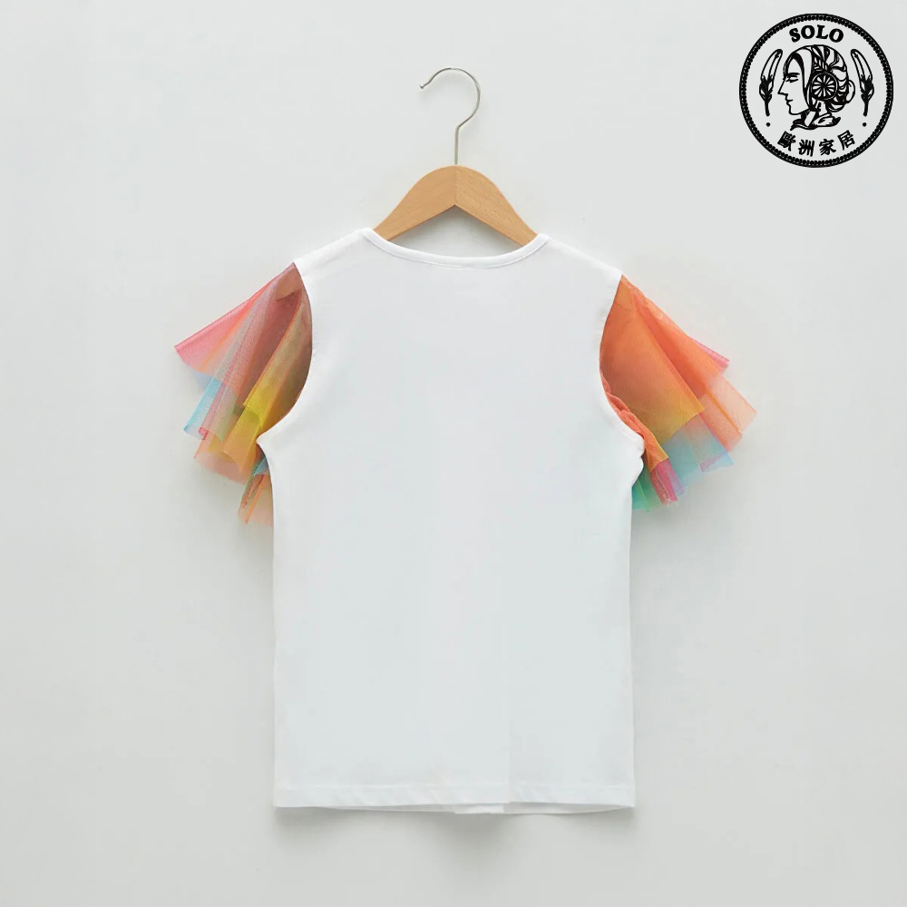 【SOLO Vintage】LCW Girls Sweetheart Rainbow Love T-Shirt Made in Turkey 3-4y, , large