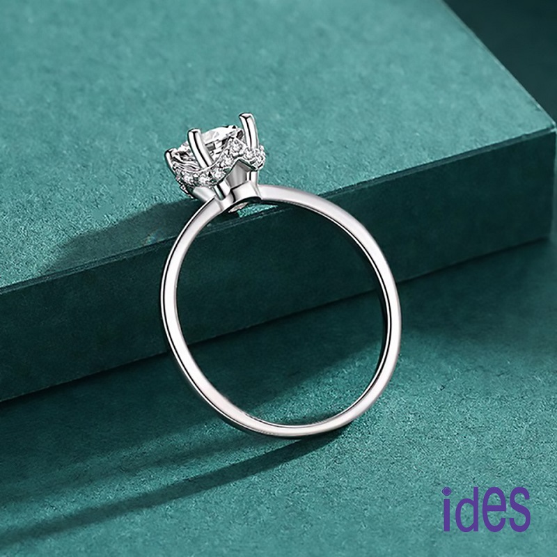 [ides愛蒂思] 情人送禮 日系設計款50分F/VS1頂級3EX車工鑽石戒指結婚戒/優雅四爪  (戒圍請於訂單備註), , large