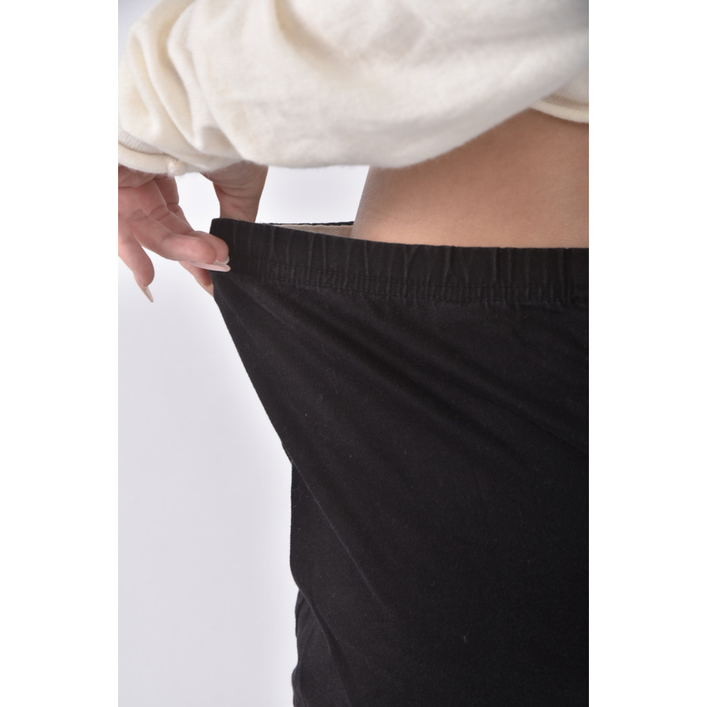 (2XL) lativ棉質直筒黑色長褲二手衣, , large
