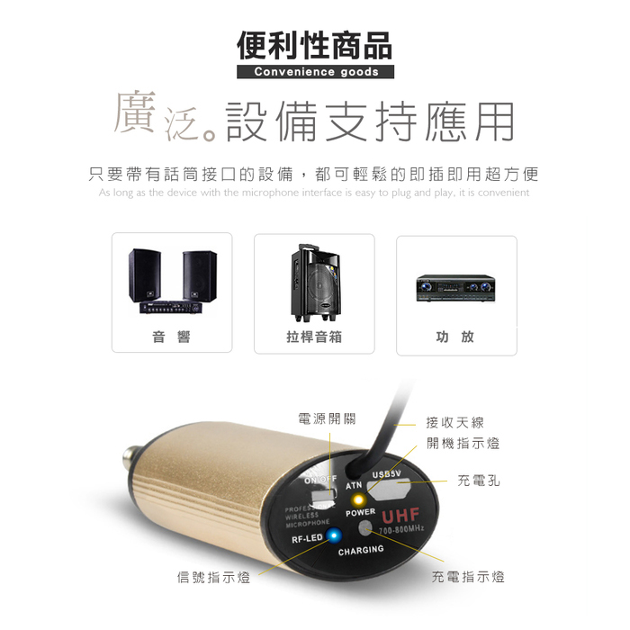 【HANLIN】-UF68 隨插即用UHF無線麥克風#UHF 無線麥克風 防干擾 高感度 演講 會議 USB, , large