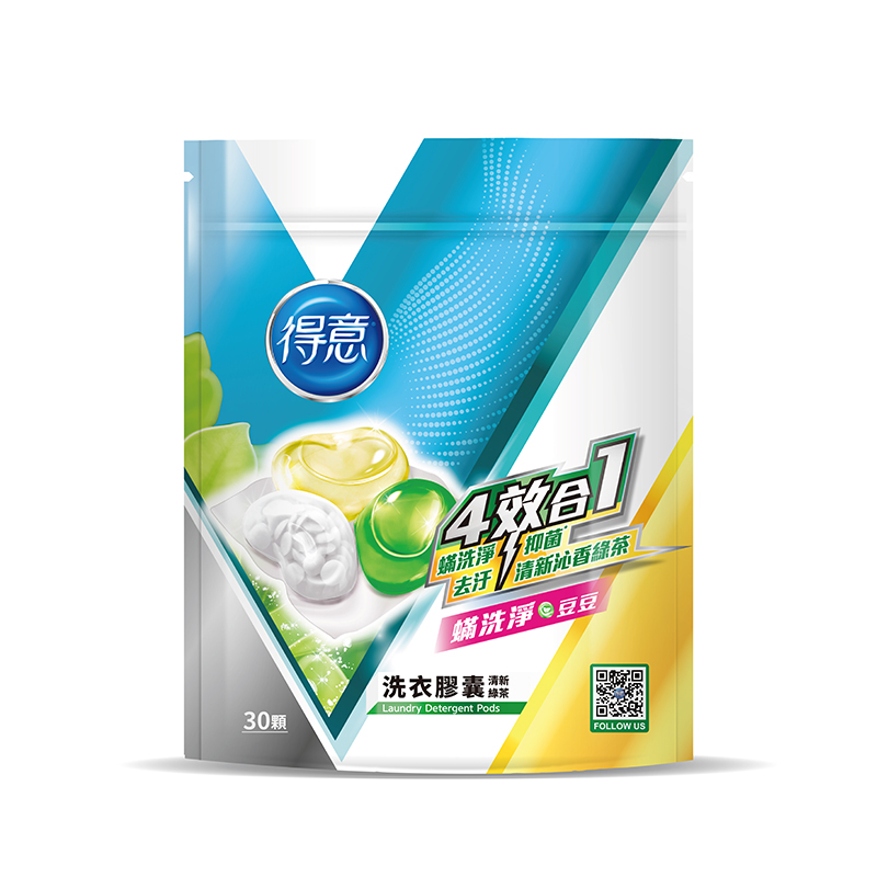 得意洗衣膠囊30顆 清新綠茶 家樂福線上購物