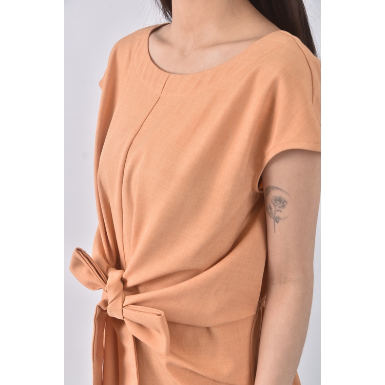 (M) deer w質感無袖橘色洋裝二手衣, , large