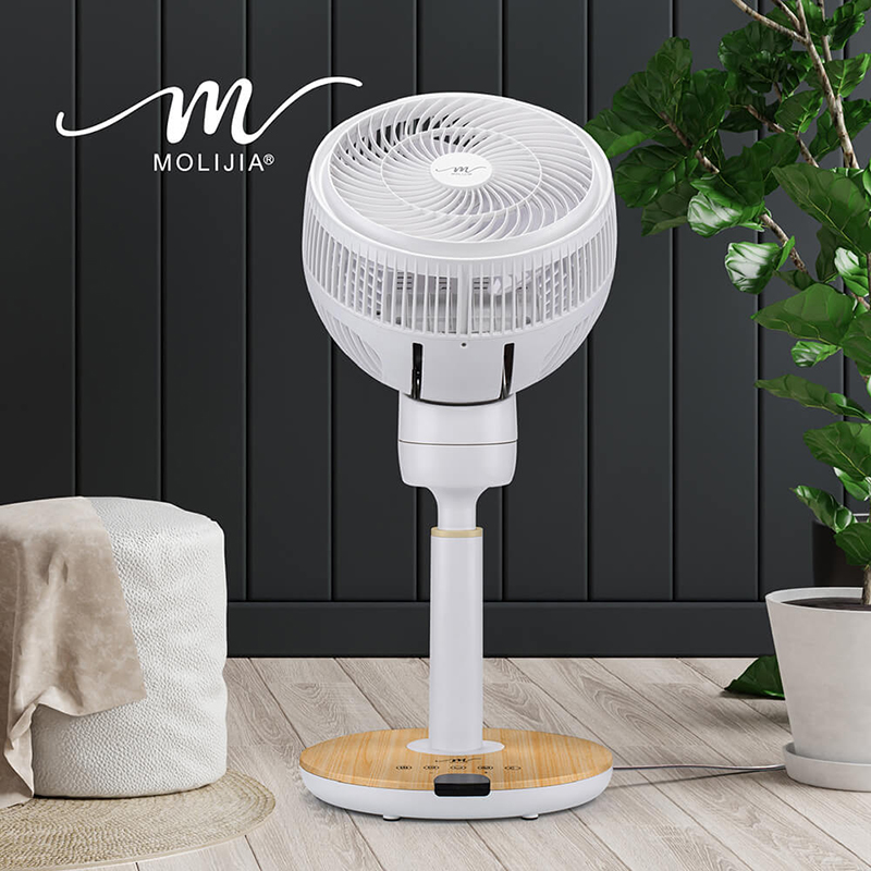 【MOLIJIA】M186 Fully Automatic DC Inverter Brushless Circulating Fan - 9-inch Floor Standing Type / DC Energy Saving Fan - White Wood Grain, , large