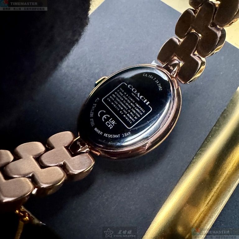 [星晴錶業]COACH手錶,22mm28mm,CH00267白色幾何立體圖形錶面玫瑰金色錶殼玫瑰金色精鋼錶帶款, , large