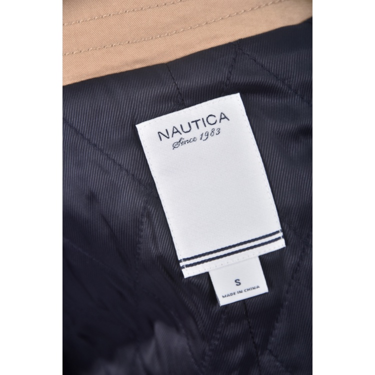 (S) nautica質感棉質棕色綁帶外套二手衣, , large