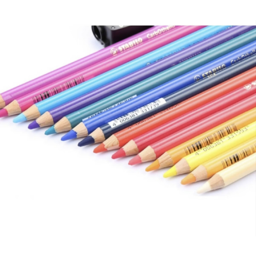【德國天鵝STABILO】CarbOthello 奧賽樂水性粉彩筆 暈染 疊色 乾濕兩用(ST1436)鐵盒36色, , large