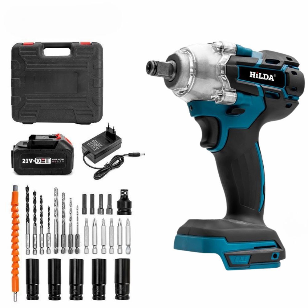 無刷電板手10節1電1充+配件, , large