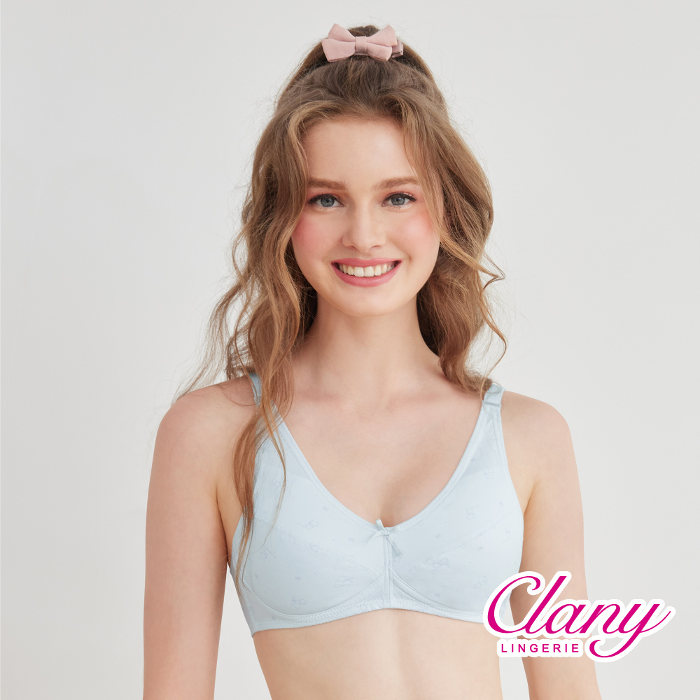 【可蘭霓Clany】 MIT涼感小貓咪無痕無鋼圈ABC學生內衣 少女內衣 成長型內衣 8039-51 藍色, , large