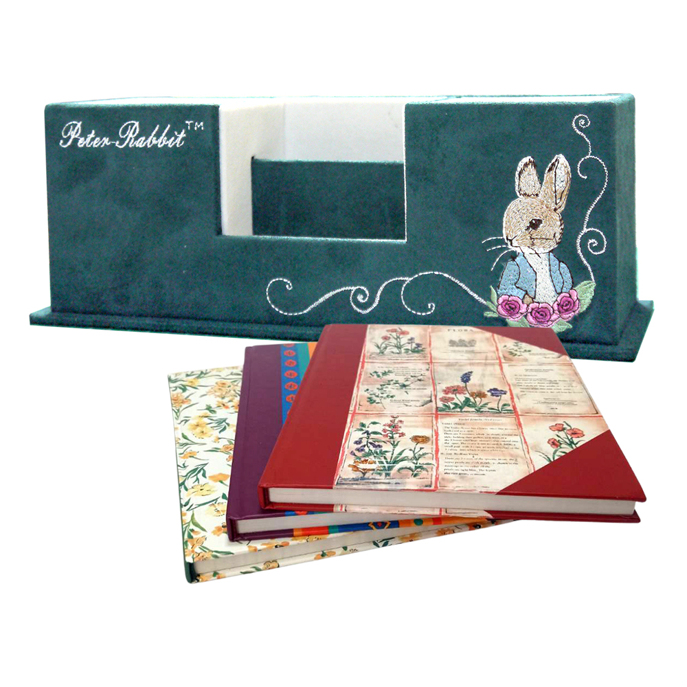 【世豐】Peter Rabbit比得兔仿麂皮電繡置物盒-綠, , large