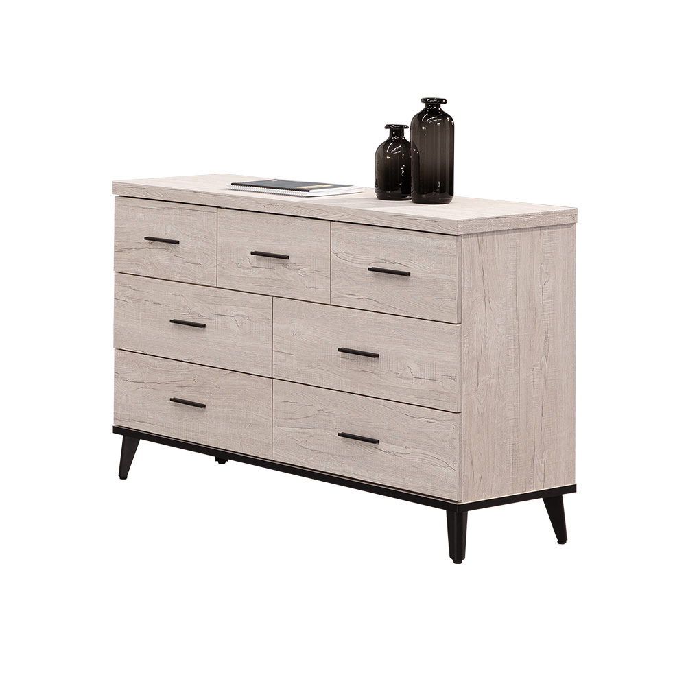 【唯熙傢俱】凱熙橡木白七斗櫃 抽屜櫃, , large