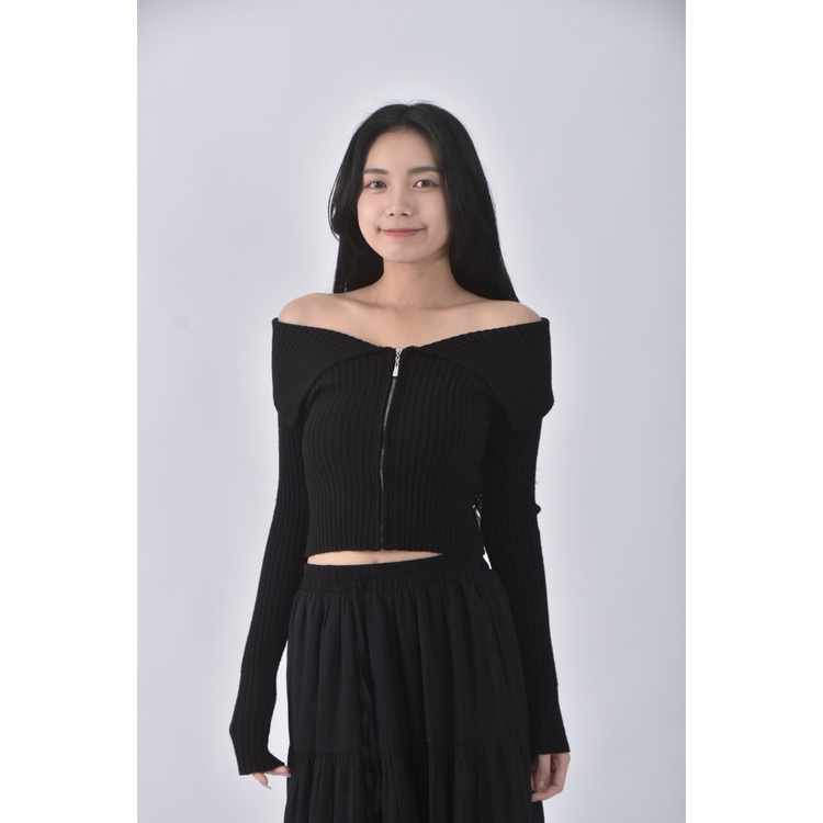 (S) 【安于晴Charlene私服】bershka質感修身短版黑色外套二手衣, , large