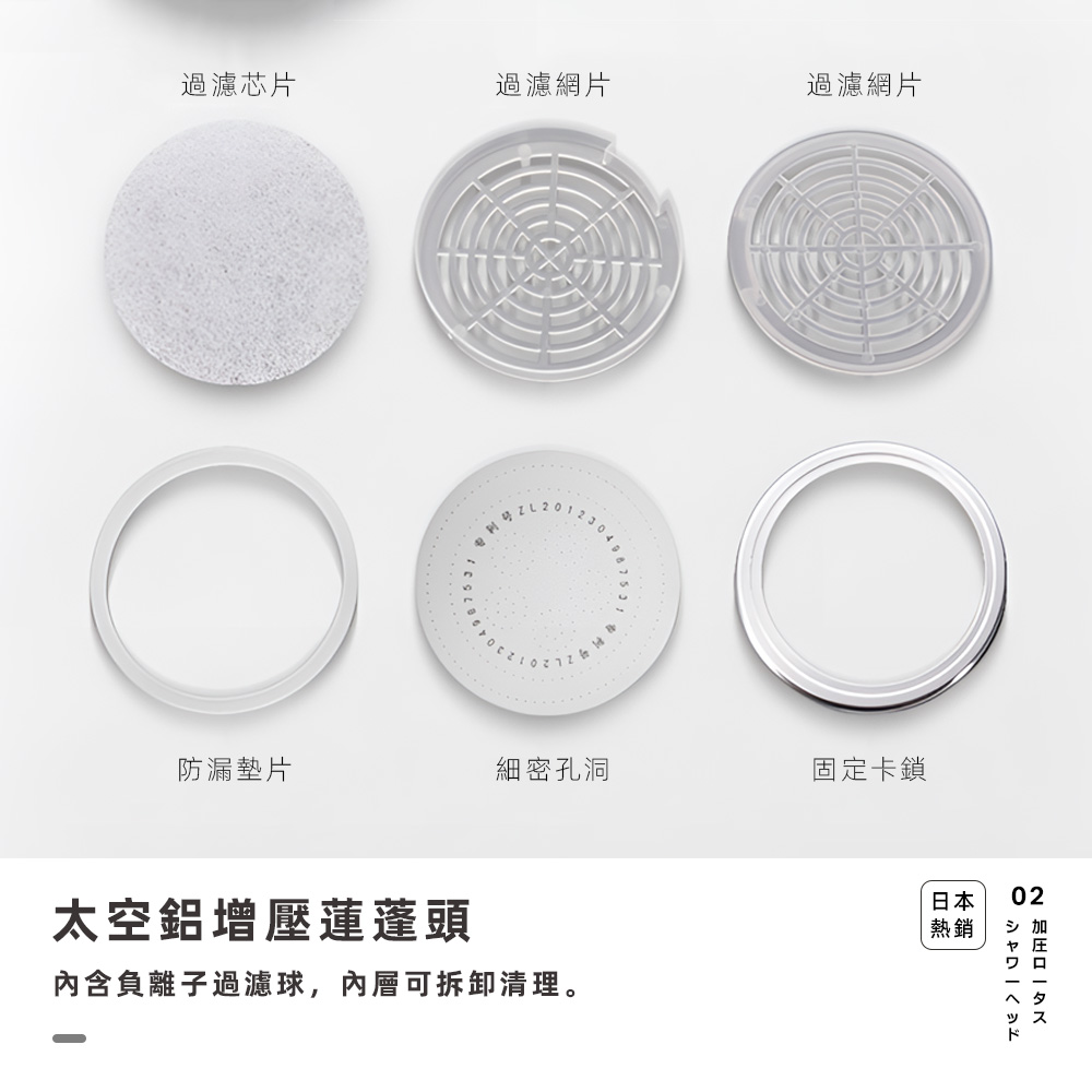 【上手家居】太空鋁蓮蓬頭 銀色(花灑/增壓蓮蓬頭/過濾蓮蓬頭/加壓蓮蓬頭/增壓花灑/浴室蓮蓬頭/浴室花灑), , large