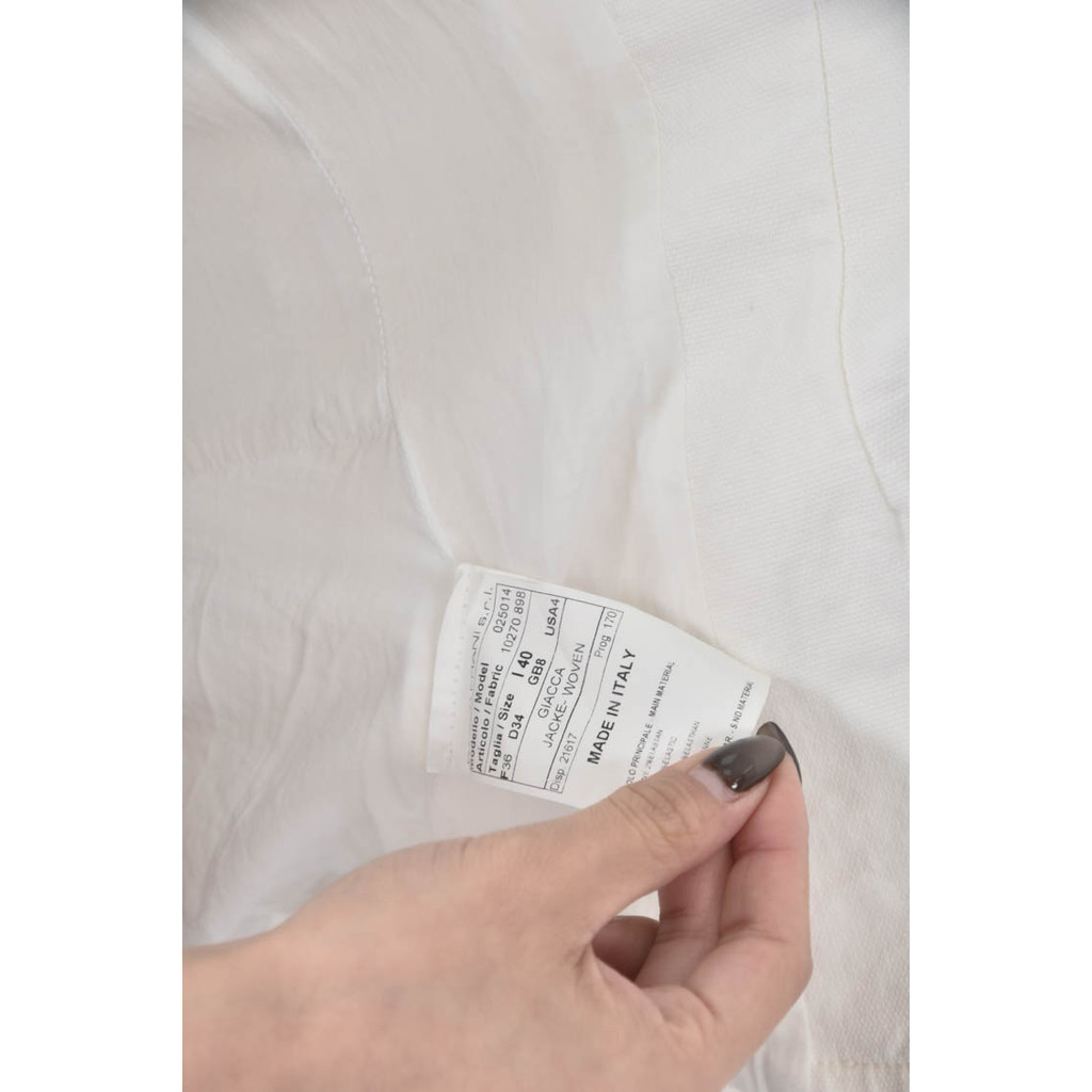 (S) paola frain棉質修身白色外套二手衣, , large