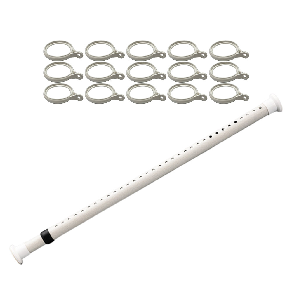 No-drill telescopic pole - white pattern - 1.1-1.6 meters (includes 15 lifting rings), , large