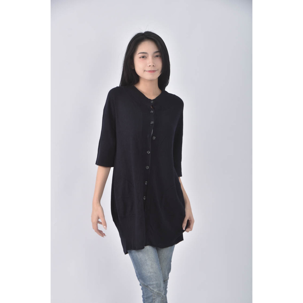 (L) sportmax排扣黑色外套二手衣, , large