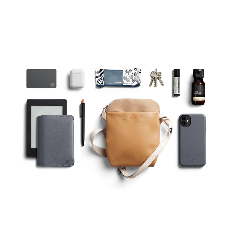 |快速出貨|Bellroy 城市斜背包 Premium 皮革材質 側背包 小包 收納隔層-淺卡其, , large