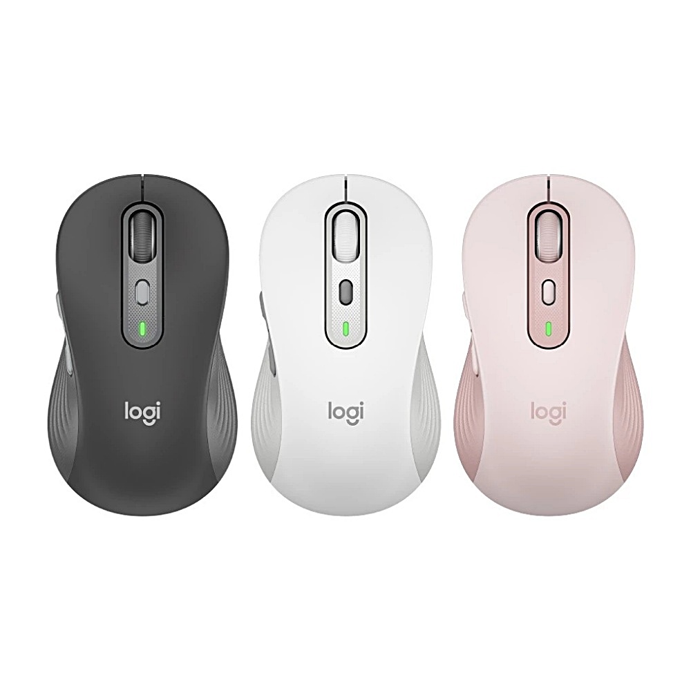 【 Logitech 羅技 】M750 珍珠白 大手用 靜音 多工 無線 滑鼠, , large