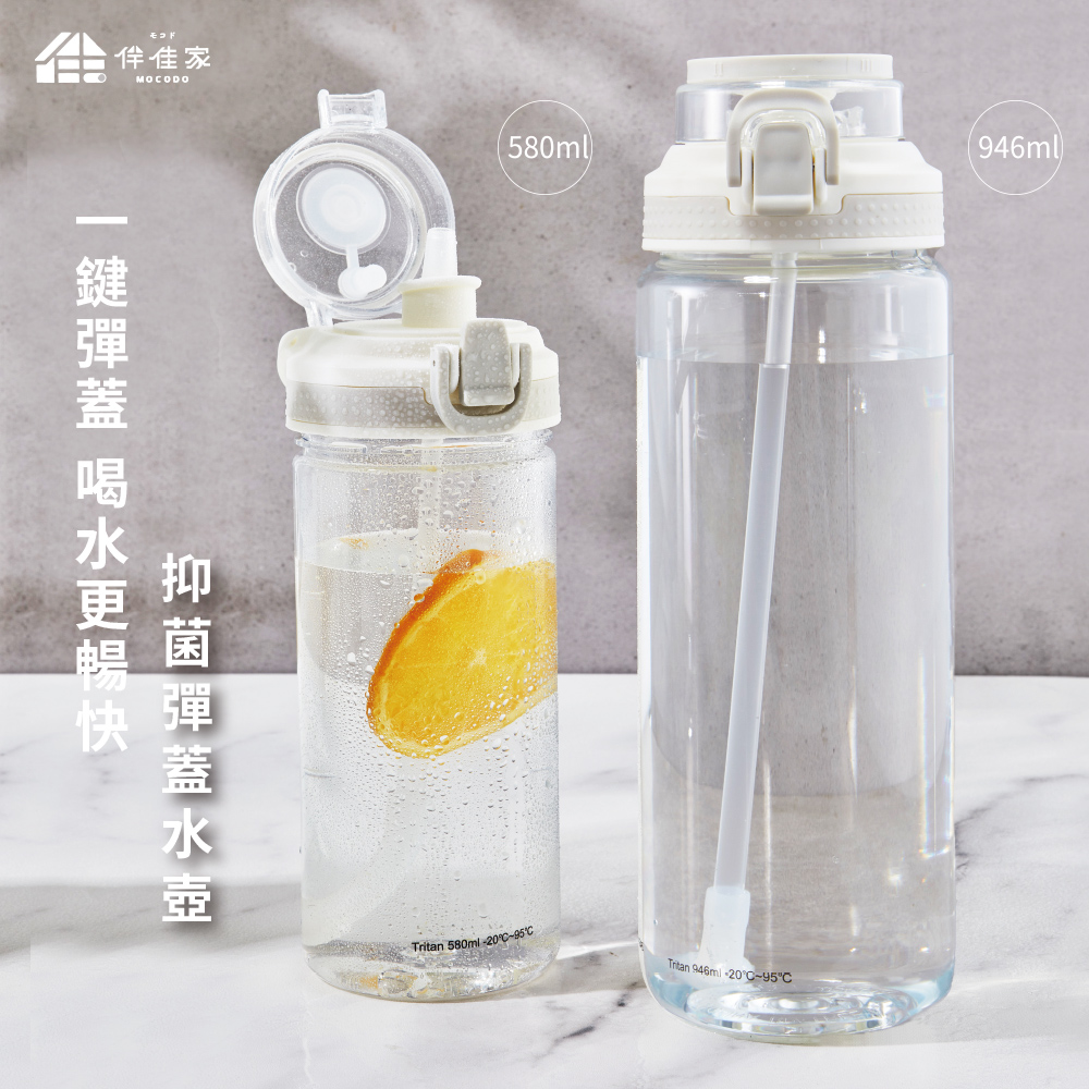 【伴佳家 】Tritan 彈蓋水壺580ml, , large