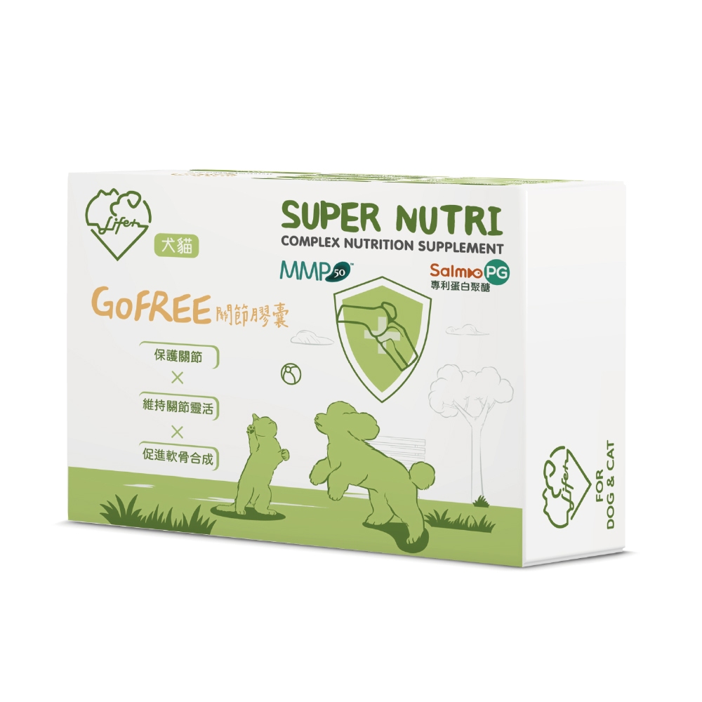 【虎揚】LIFE+ GOFREE 關節靈活膠囊 (60粒/盒) 寵物保健, , large