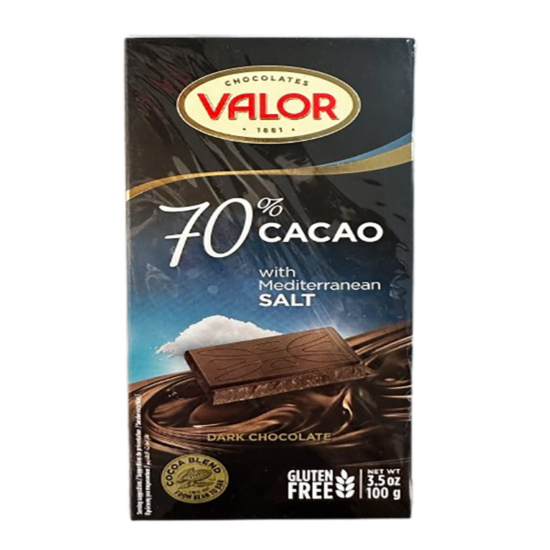 VALOR 70海鹽黑巧克力片, , large