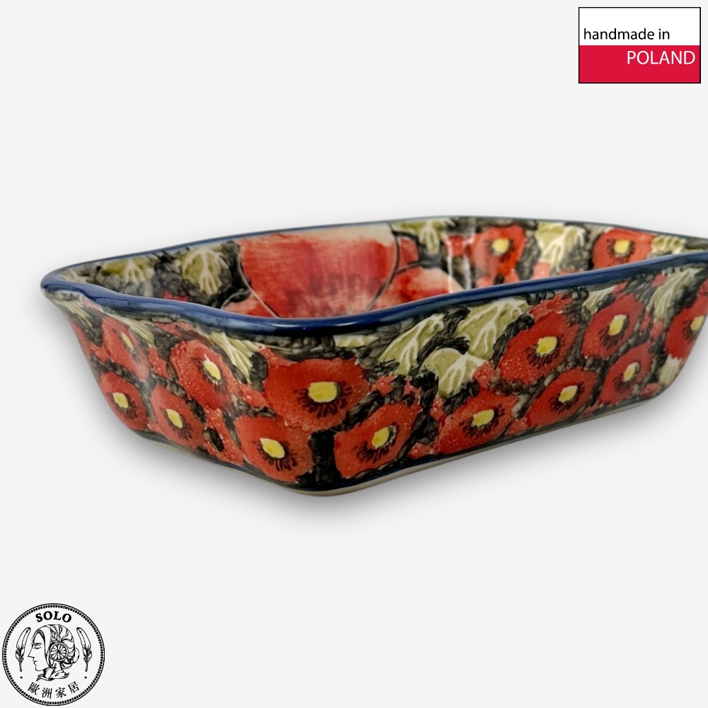 【SOLO歐洲家居】波蘭製 Cerraf 波蘭陶 18.5cm 造型烤盅 烤盤 赤霞花語系列, , large