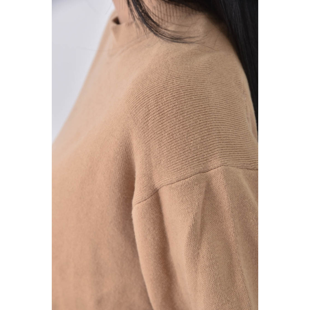 (XL) uniqlo質感棉質純棉杏色長袖上衣二手衣, , large