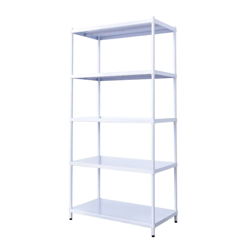 【Y HOUSE】90x45x210cm 5-layer hole-free iron plate storage rack rack iron rack - paint white, , large