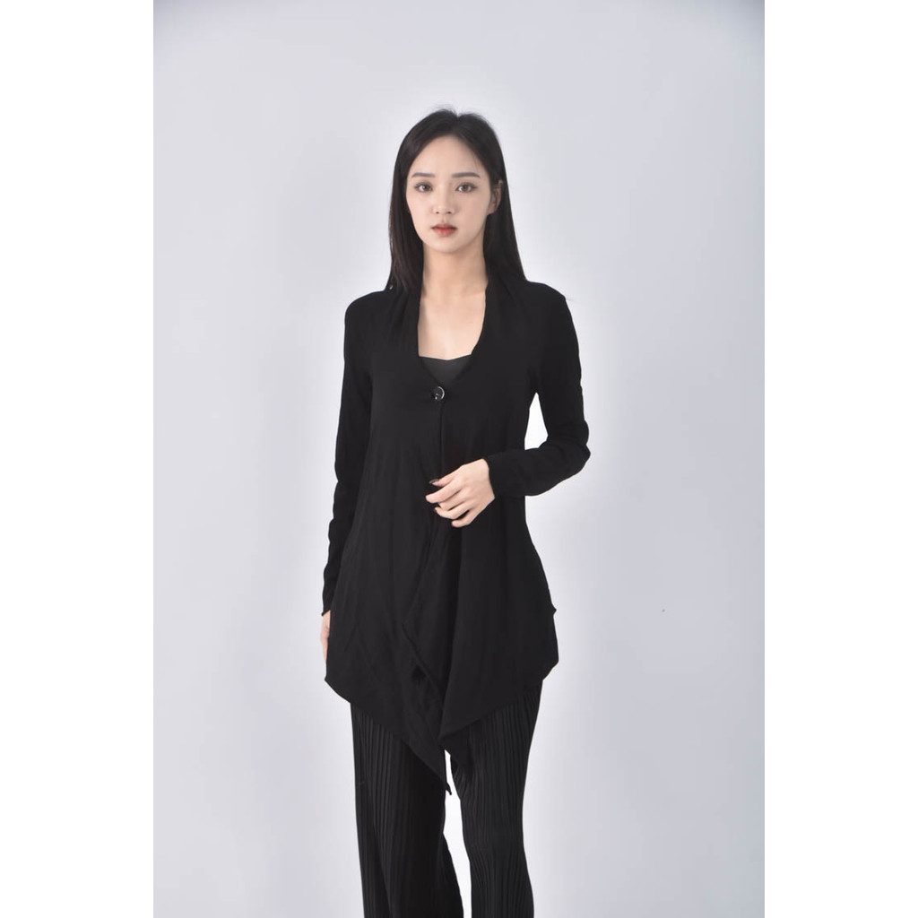 (M) liviana conti質感素色黑色外套二手衣, , large