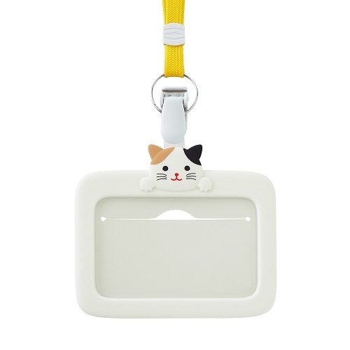 日本LIHIT A-7804 矽膠造型證件套(多款)黑貓, , large