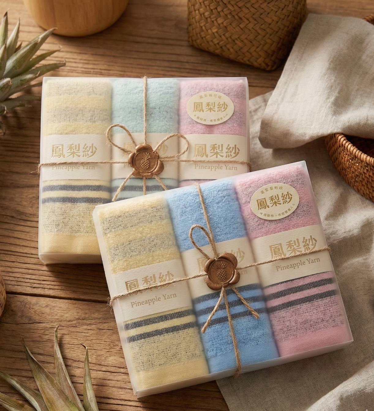 [Kaimi Cotton] MIT Taiwan-Made 18-Towel Weight Moisture-Absorbing Soft Pineapple-Textured Striped Towel, , large