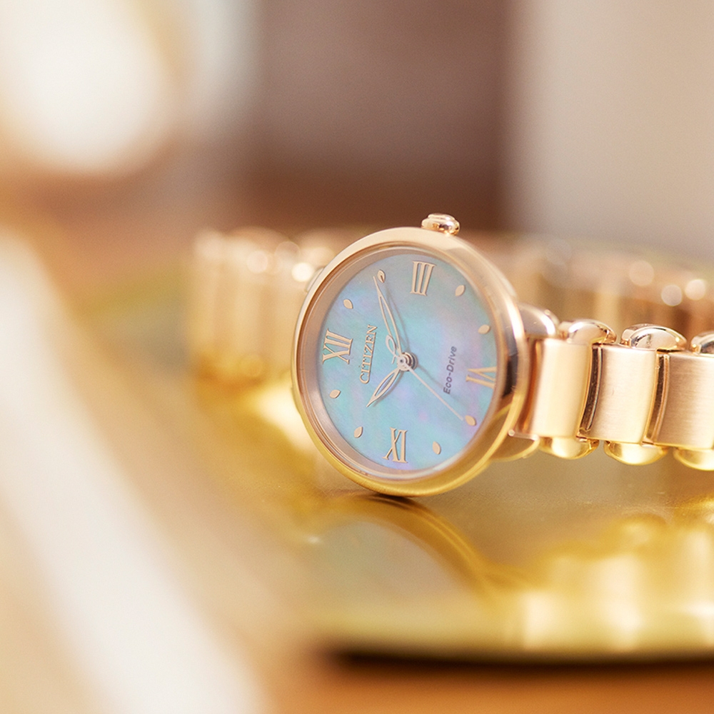 CITIZEN 星辰 聖誕節推薦錶 L系列 光動能大三針女錶 EM0928-84D, , large