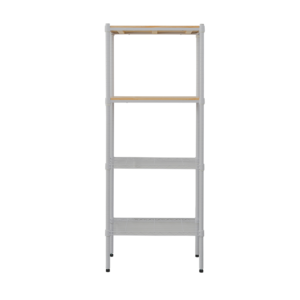 【Y HOUSE】60x30x150cm pine four-layer storage rack rack iron rack - painted white, , large