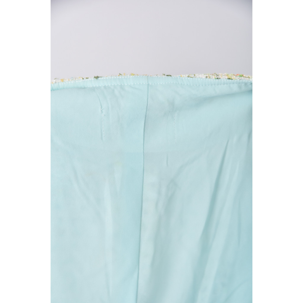 (S) 小香風Ｖ領綠色外套二手衣, , large