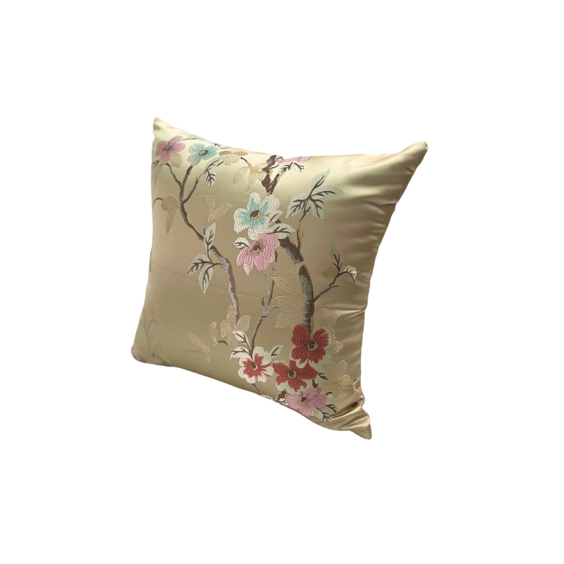 錦簇精密緹花抱枕-金45x45