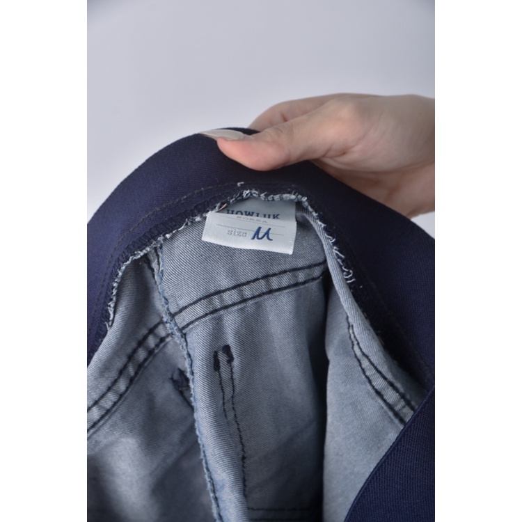(2XL) howluck丹寧牛仔鬆緊藍色長褲二手衣, , large