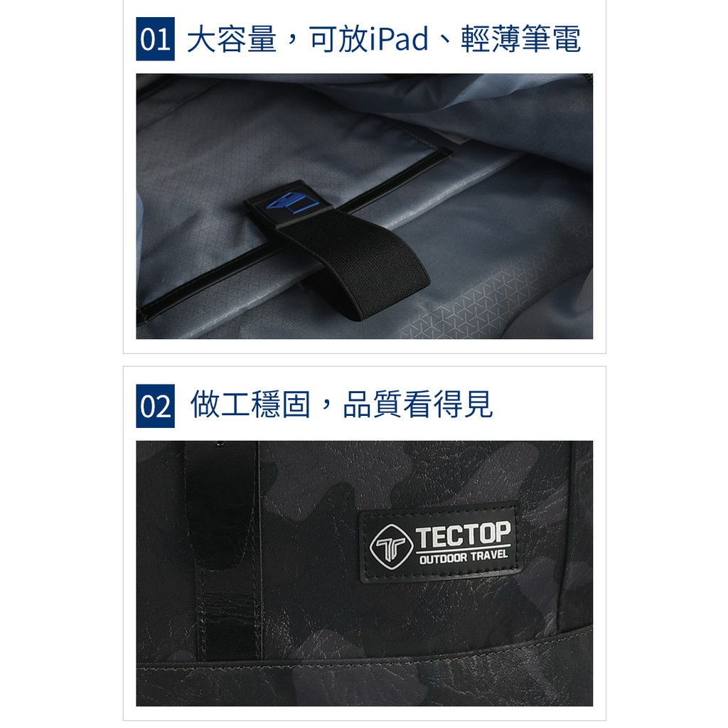 [TECTOP探拓戶外]【91731】防水雙肩背包~防水防汙、耐用、設計有型, , large