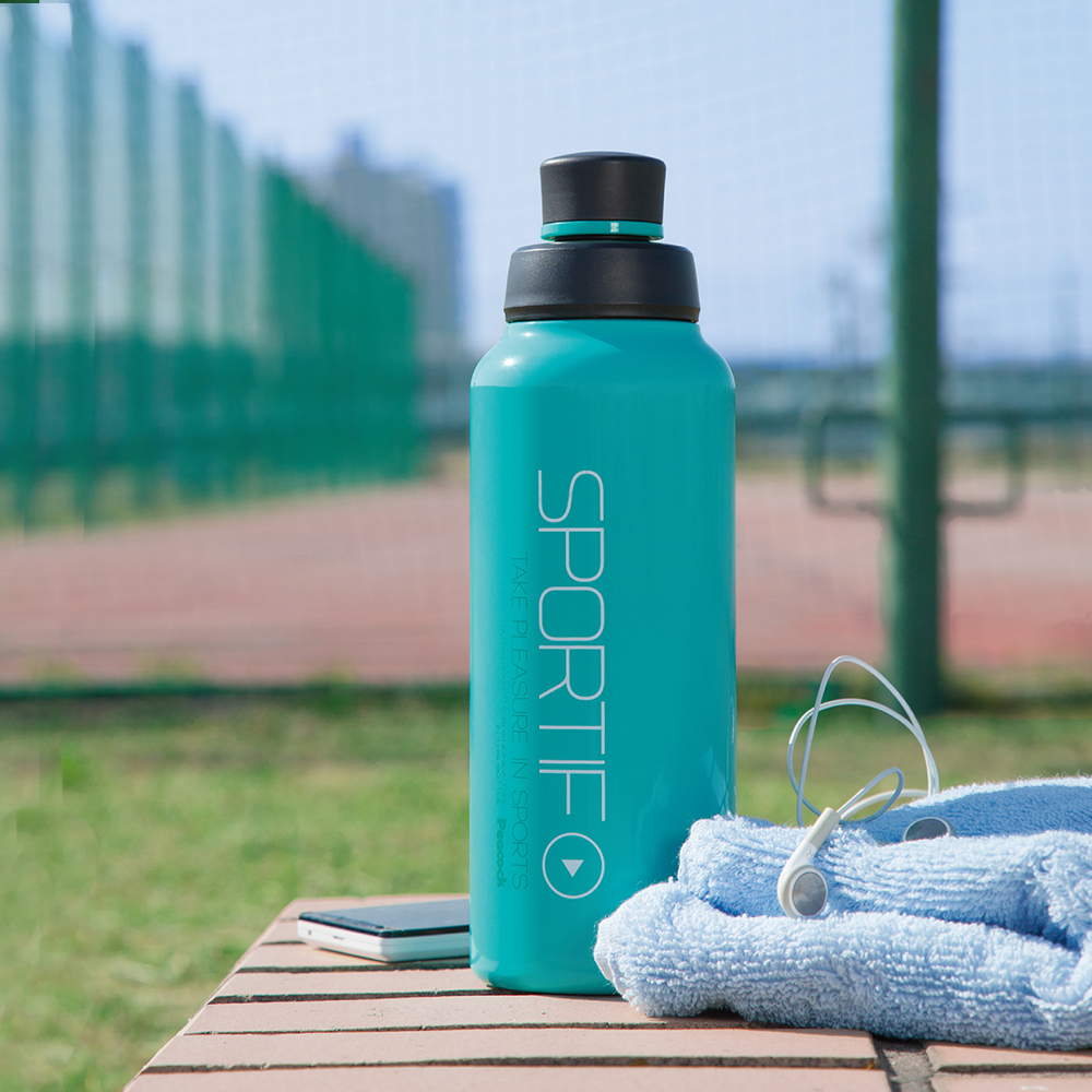 【日本孔雀Peacock】運動暢快直飲不鏽鋼保溫杯800ML-掛勾孔設計(旋蓋直飲口)-橘黃色, , large