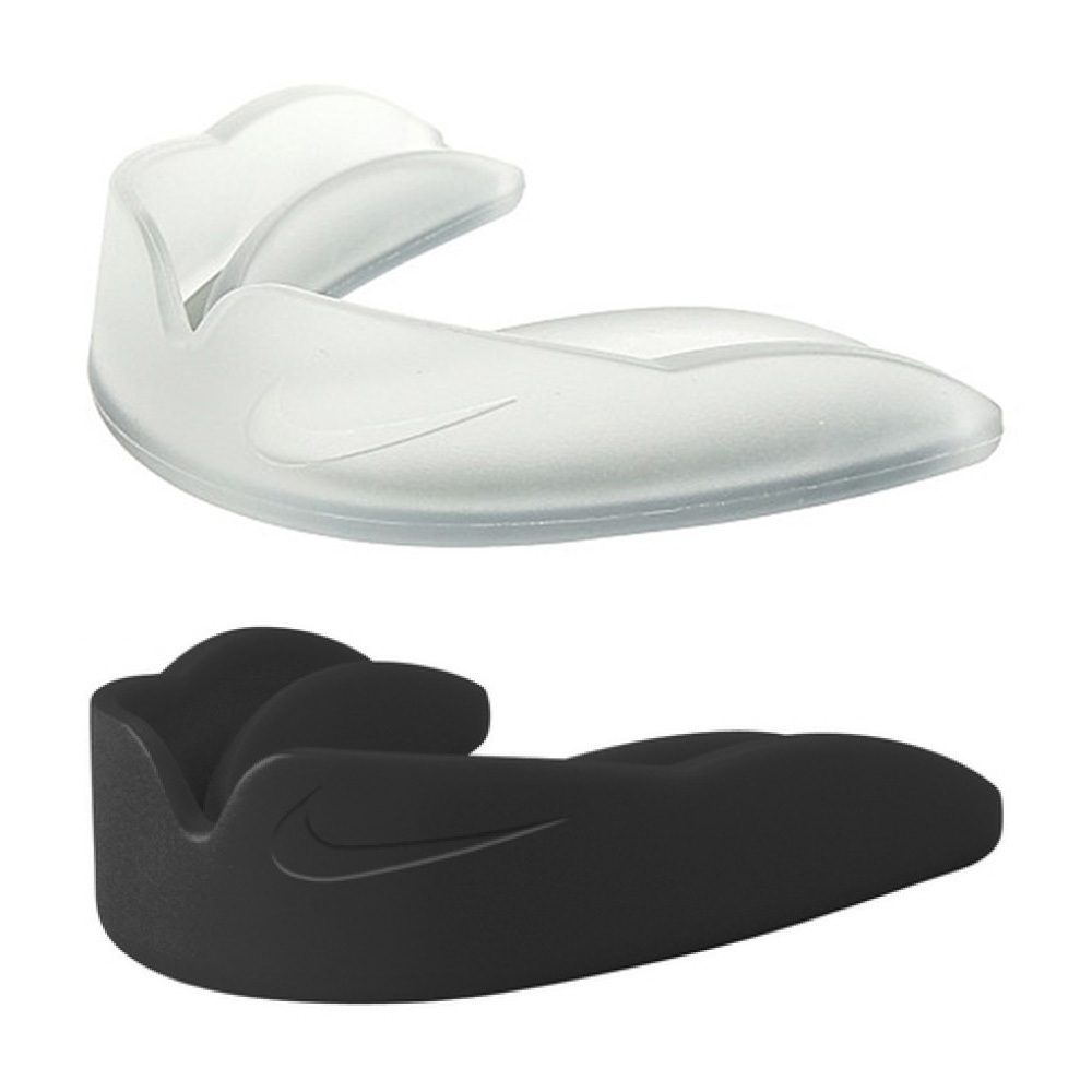 NIKE CUSTOM FIT STRAPLESS 護齒套 護牙套 運動護具 散打 拳擊 保護牙齒 可塑形 黑 透明灰