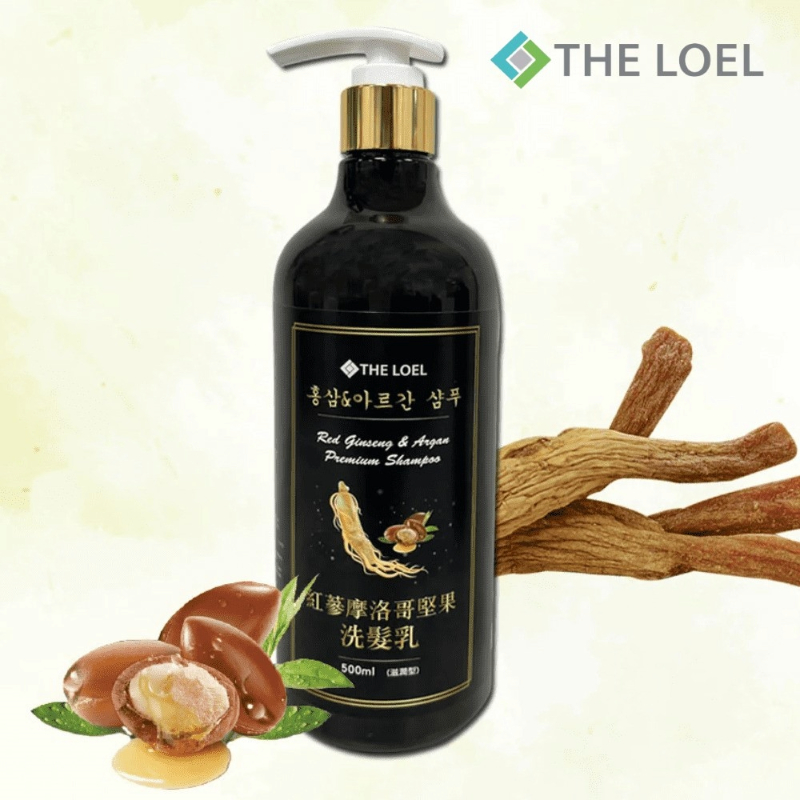 THE LOEL Red Ginseng & Argan Premium Shampoo 500ml+Noni Scalp Care Treatment 500ml, , large