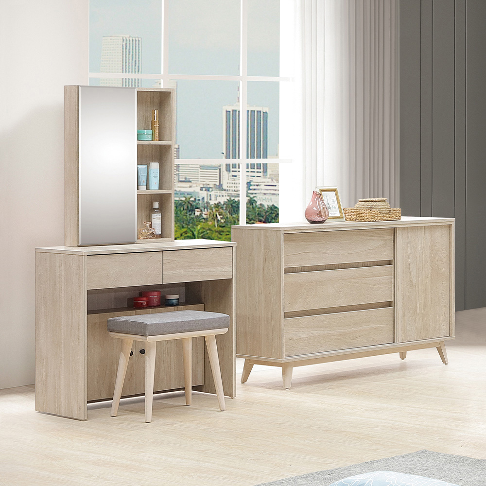 【唯熙傢俱】曼蒂橡木色三斗櫃 抽屜櫃, , large