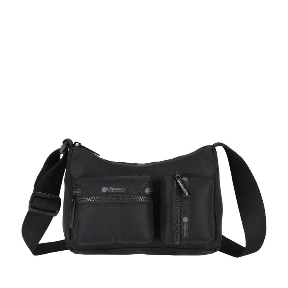 |快速出貨|Lesportsac CARGO SMALL SHOULDER BAG 小型多口袋肩背包 -墨黑工裝風, , large