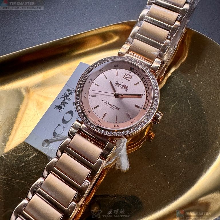[星晴錶業]COACH手錶,30mm,CH00257玫瑰金色錶面玫瑰金錶殼玫瑰金色精鋼錶帶款, , large